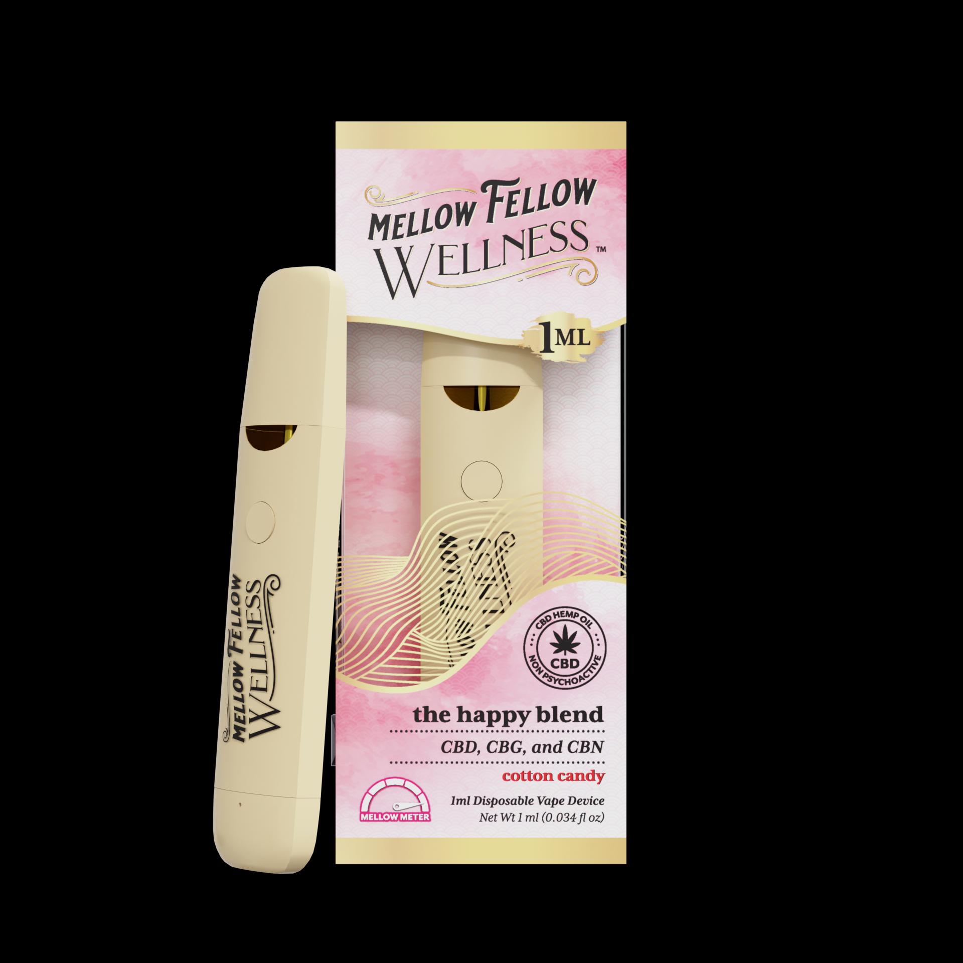 The Happy Blend - 1ml CBD Disposable Vape (Cotton Candy)