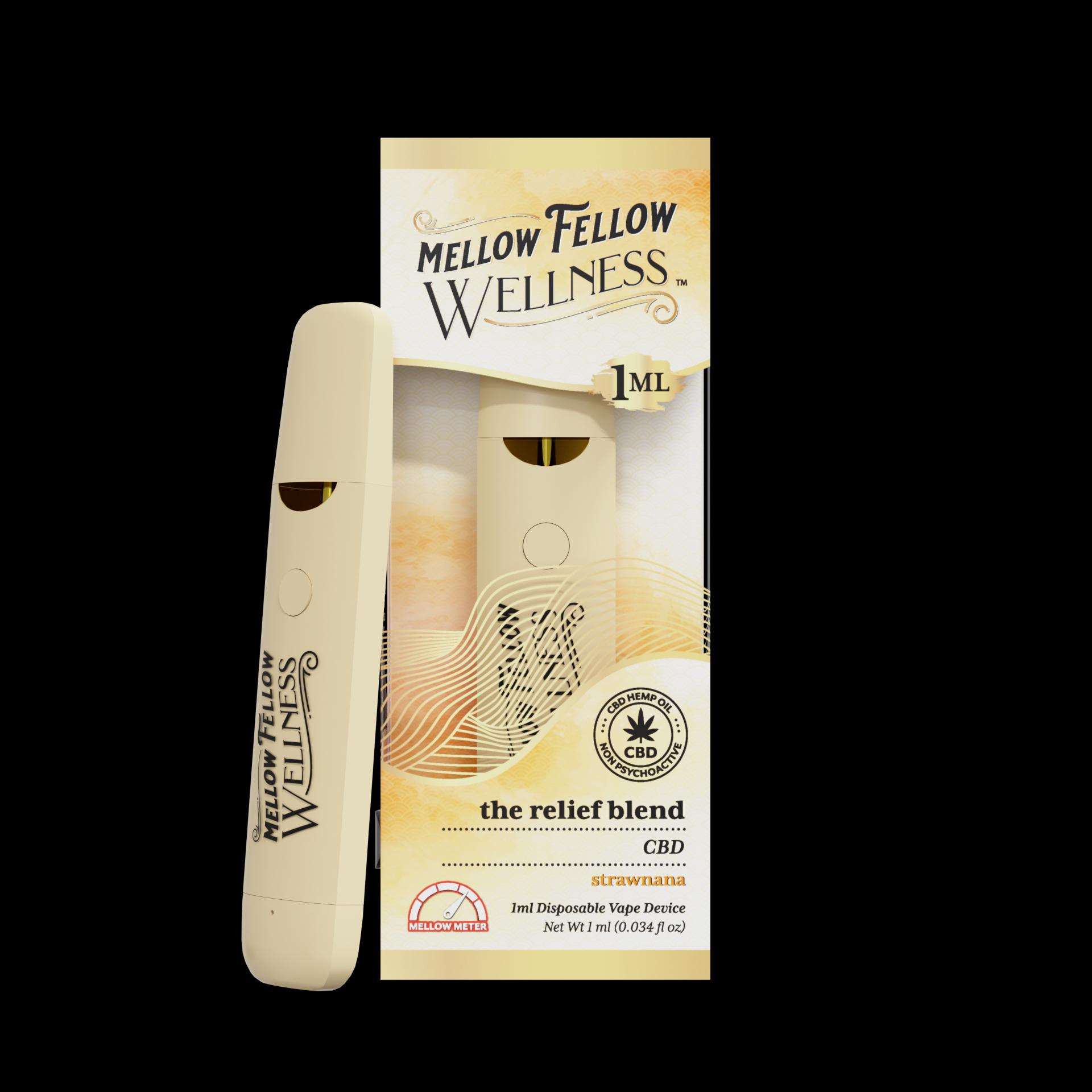 The Relief Blend - 1ml CBD Disposable Vape (Strawnana)